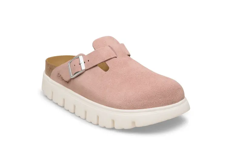 靴 Birkenstock BOSTON Narrow Birkenstock Boston Chunky Suede Narrow Women's - Browns Shoe Fit